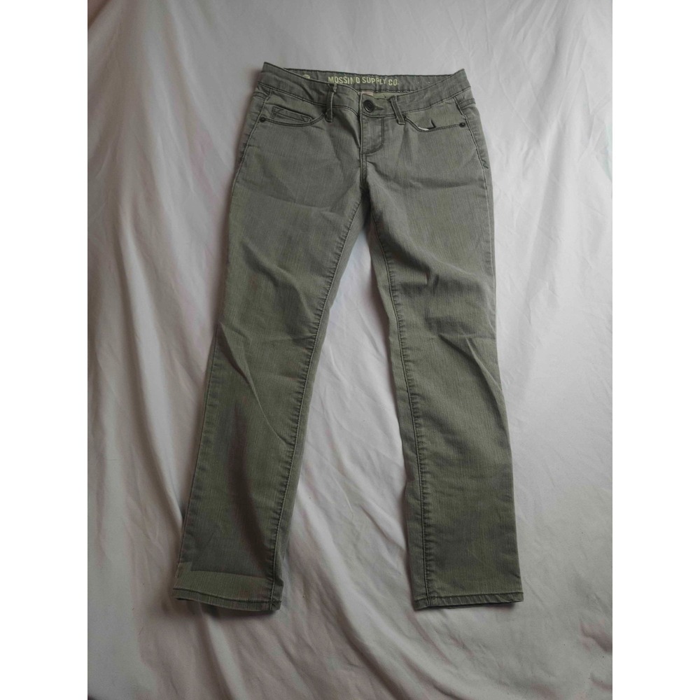 Mossimo Supply Co. Cropped Jeans Womens Size 1 / Fit 6 Gray Stretch Denim Casual